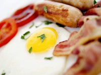 Fried Eggs Bacon and Sausages Breakfast Food